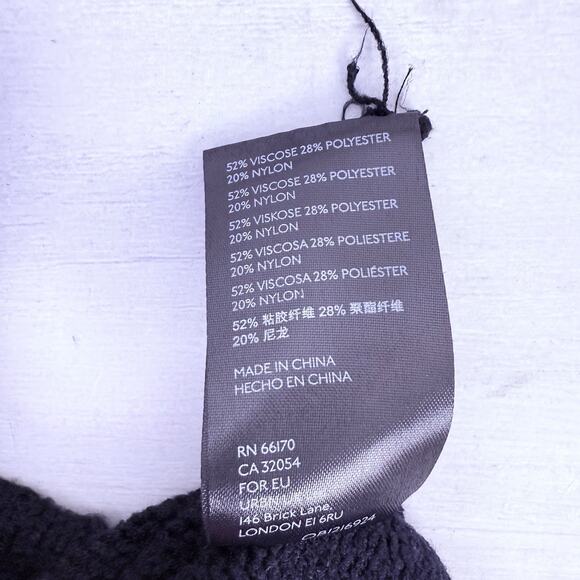 Anthropologie Maeve Oversized Tunic Sweater Medium Black Mock Neck Cozy Classic - Picture 10 of 16